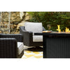 Fire Island Outdoor 58&quot; Black Firepit Table - NEW