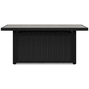 Fire Island Outdoor 58" Black Firepit Table - NEW — view 2