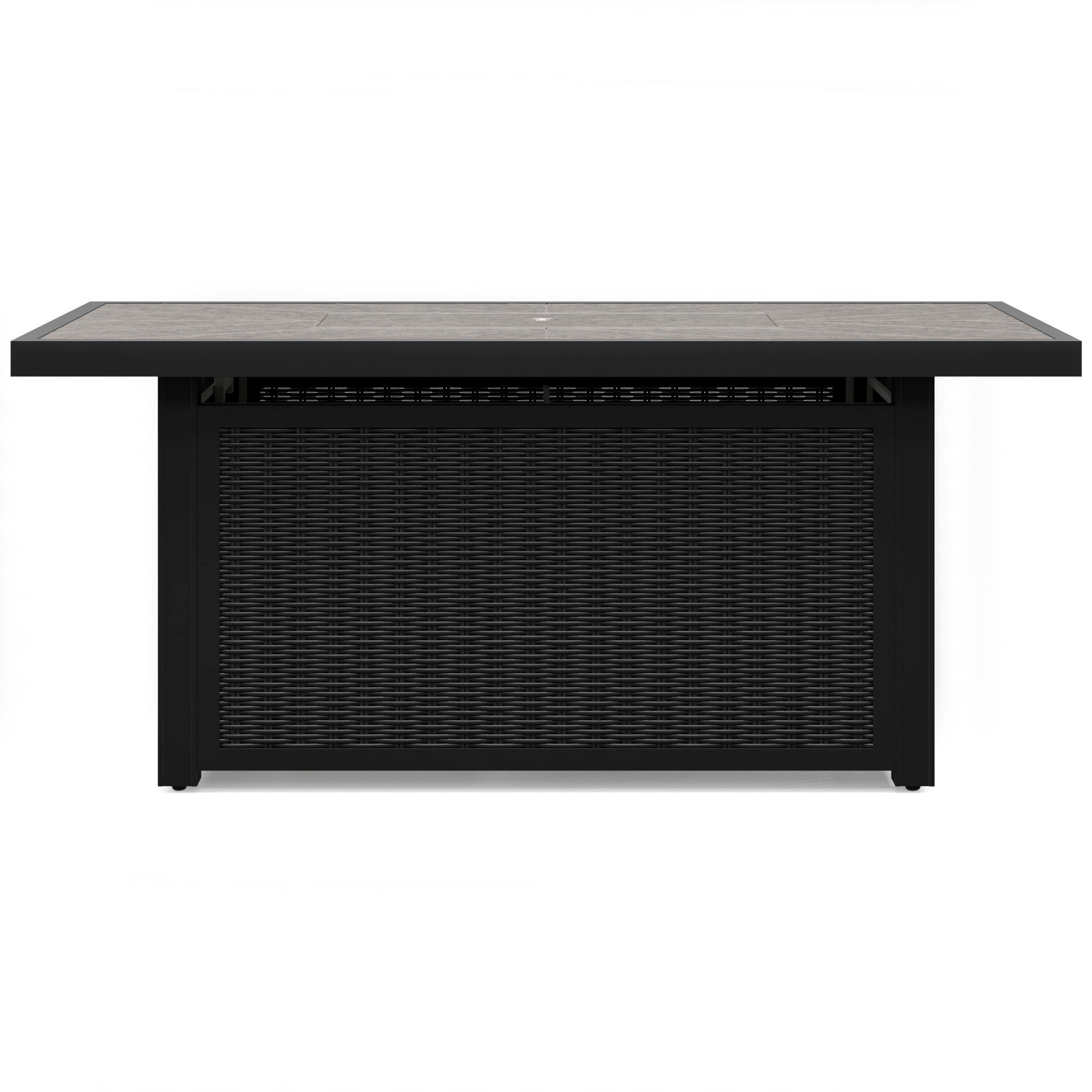 Fire Island Outdoor 58" Black Firepit Table - NEW