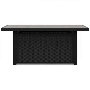 Fire Island Outdoor 58" Black Firepit Table - NEW — view 4