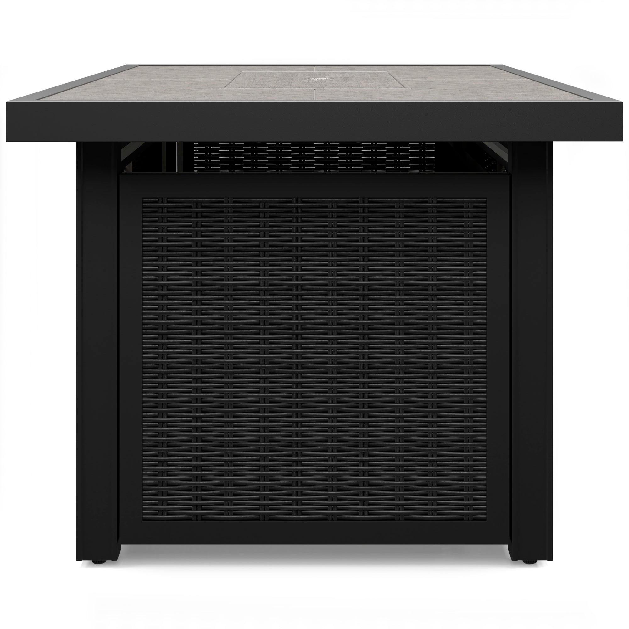 Fire Island Outdoor 58" Black Firepit Table - NEW
