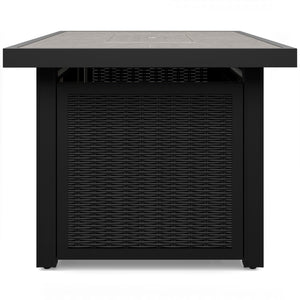 Fire Island Outdoor 58" Black Firepit Table - NEW — view 5