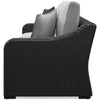 Fire Island Black Outdoor 3-Piece Seating Set (Sofa +2 Swivel Rockers)