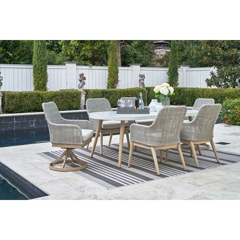 St Barts Open Weave 7pc Outdoor Dining Set