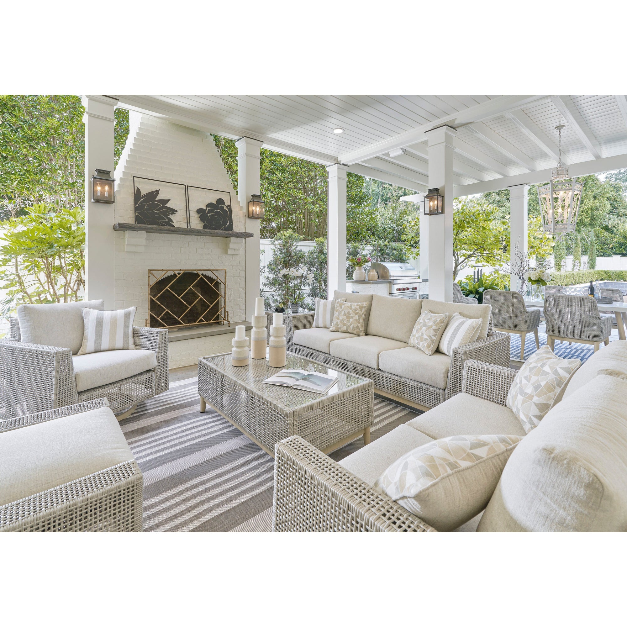 St Barts Open Weave 60" Love Seat