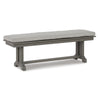 Poly Grey Outdoor Bench with Cushion
