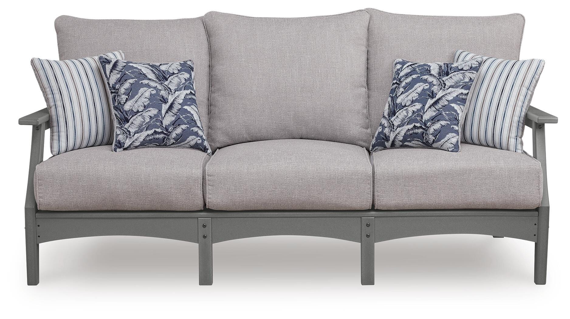 Poly Grey 78" Outdoor Sofa