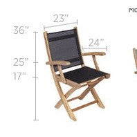 Yacht Teak Folding Armchairs - 4 Colors — view 4