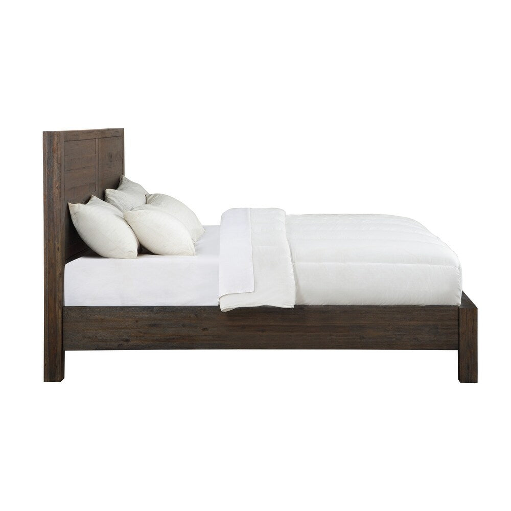 Savanna Coffee 4-Pc Bedroom Set (Queen or King Bed, Dresser, Nightstand, Mirror)