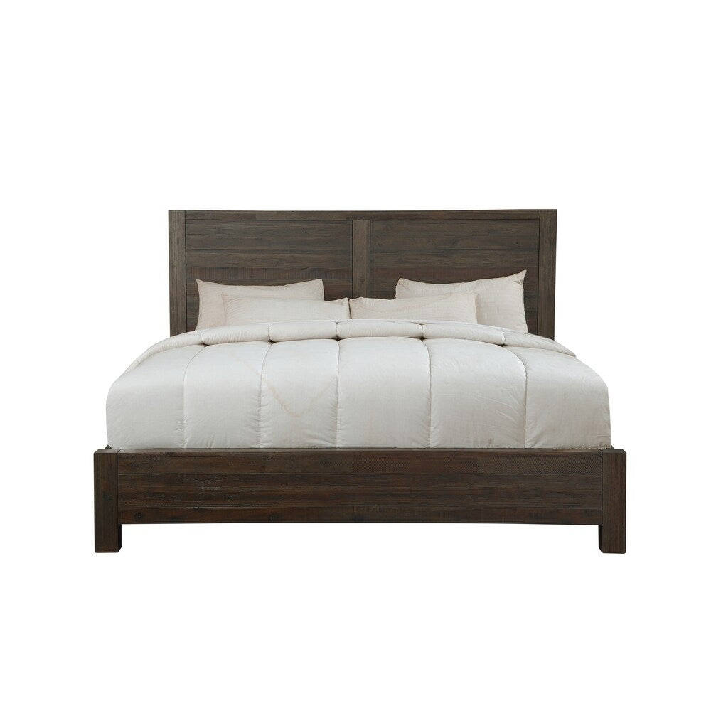 Savanna Coffee 4-Pc Bedroom Set (Queen or King Bed, Dresser, Nightstand, Mirror)