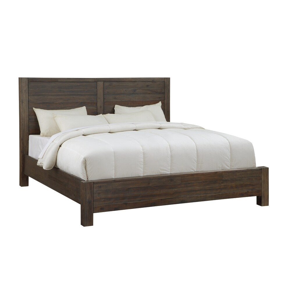 Savanna Coffee 4-Pc Bedroom Set (Queen or King Bed, Dresser, Nightstand, Mirror)
