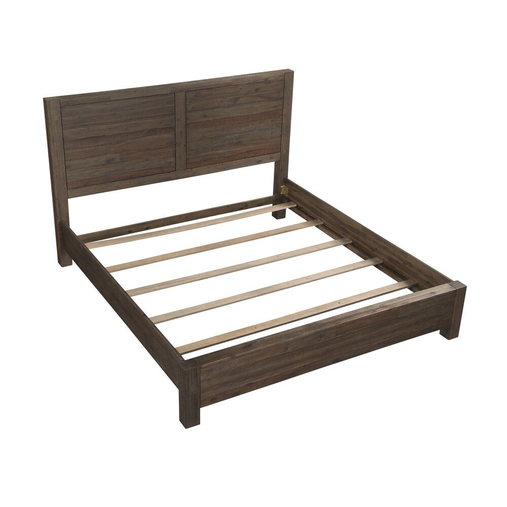 Savanna Coffee 4-Pc Bedroom Set (Queen or King Bed, Dresser, Nightstand, Mirror)