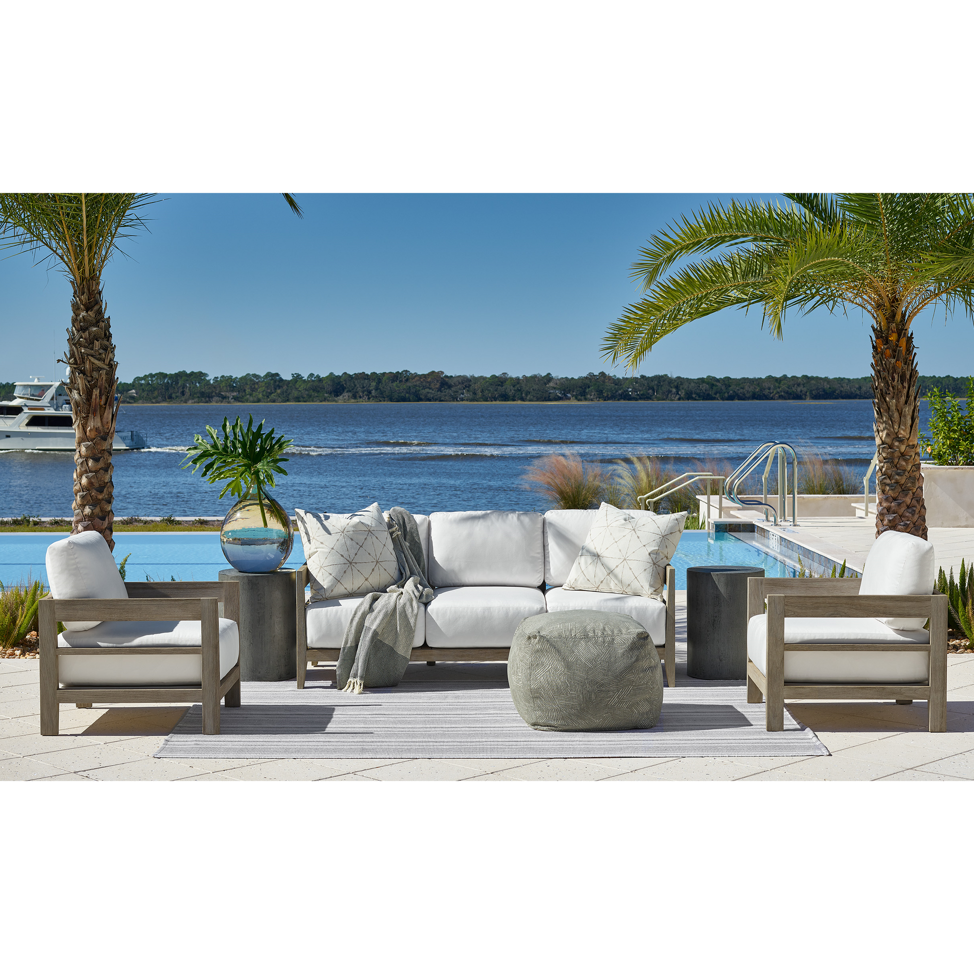 La Jolla teak outdoor sofa