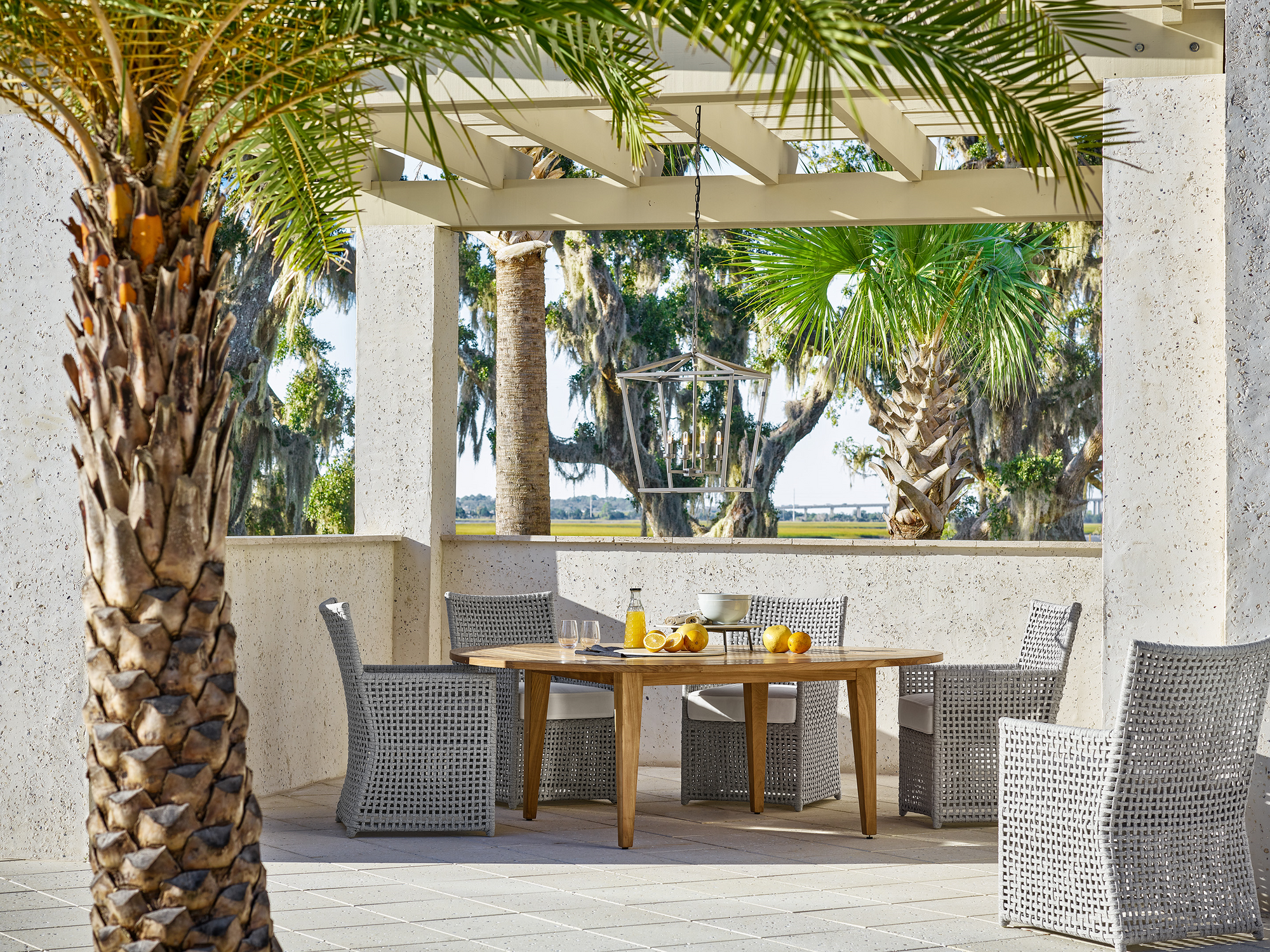 Universal Coastal Living Sands Point Outdoor Dining Chair with Sunbrella Cushion
