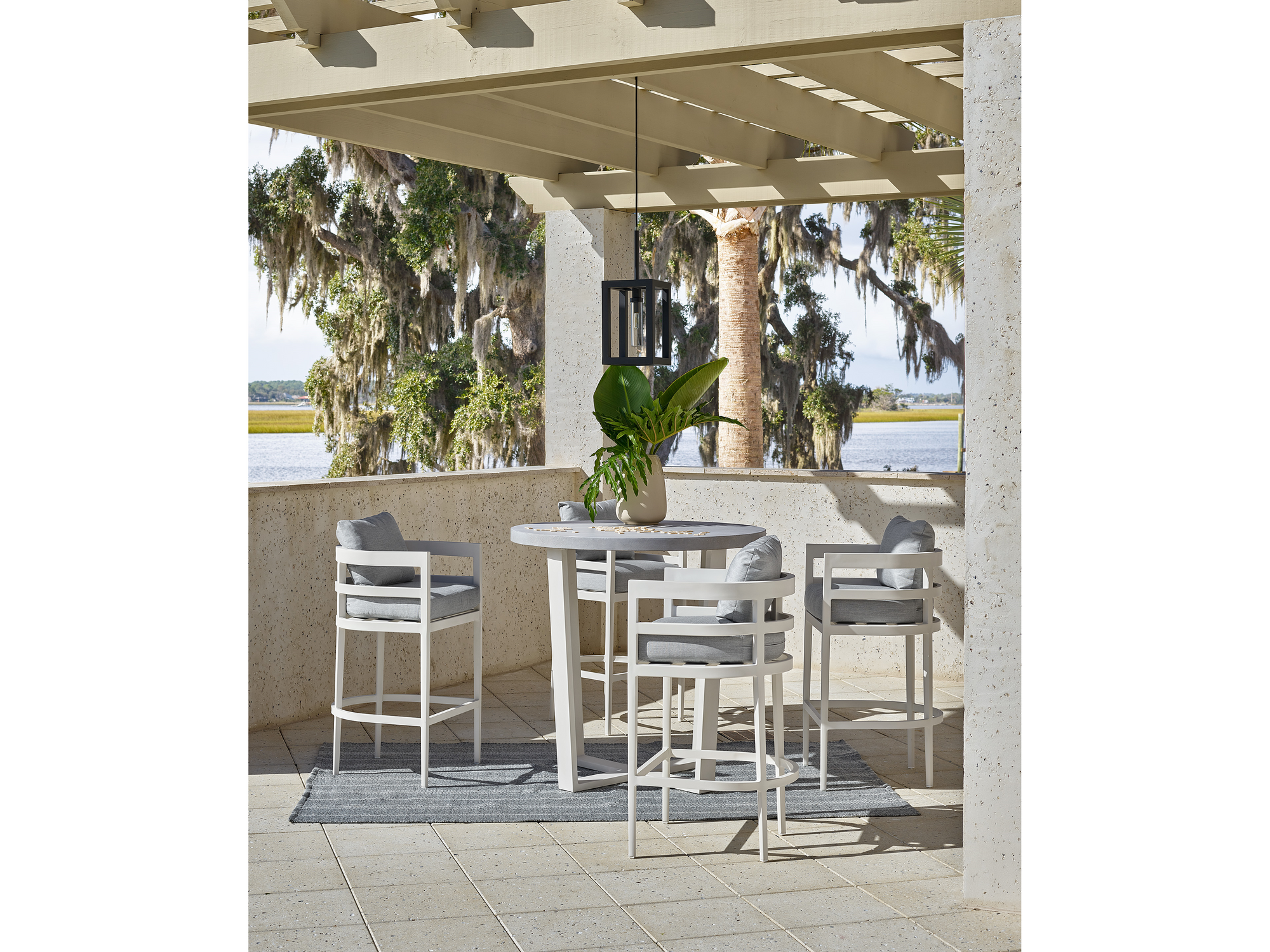 Universal Coastal Living South Beach 3-Pc Outdoor Bar Set (Table +2 Chairs)