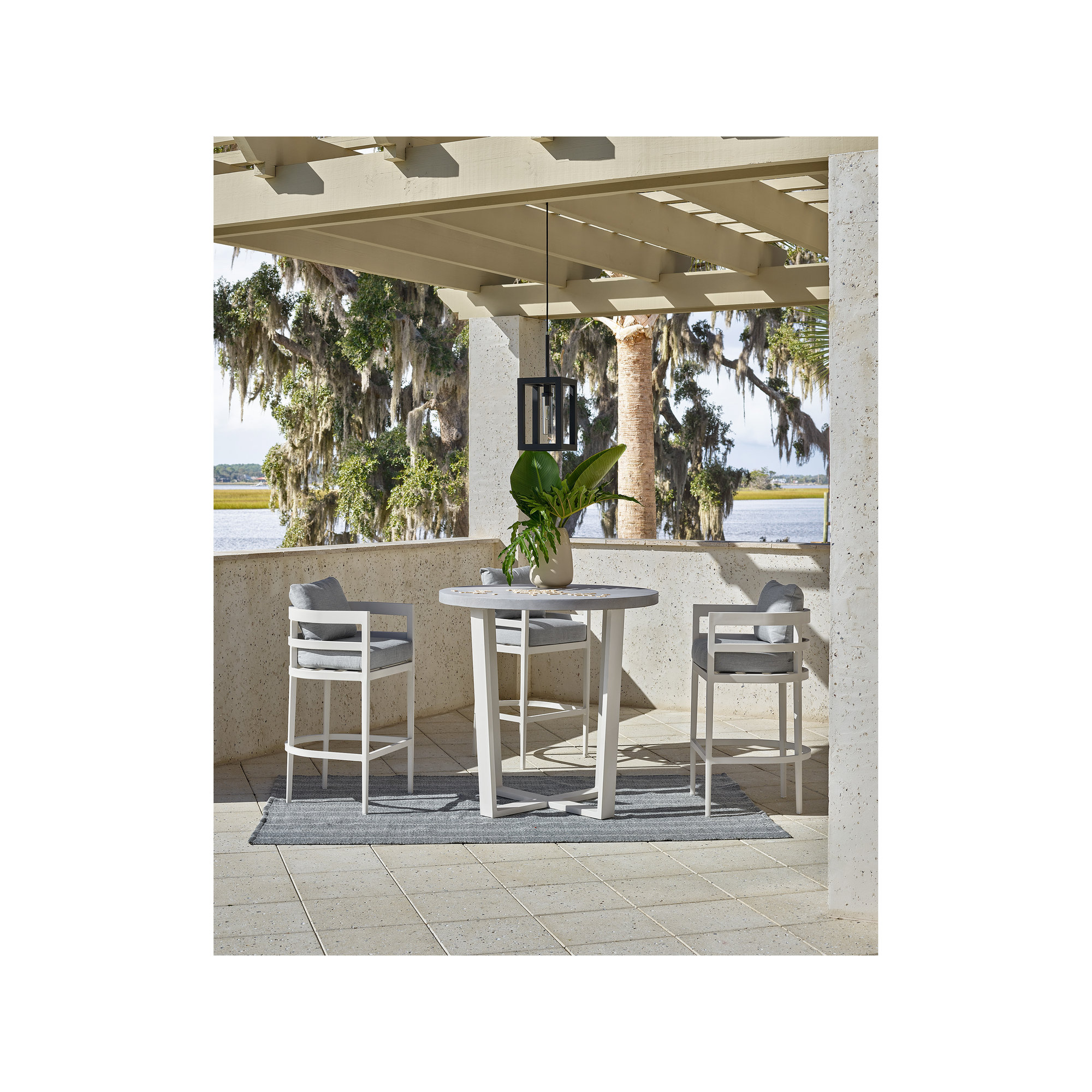 Universal Coastal Living South Beach 3-Pc Outdoor Bar Set (Table +2 Chairs)