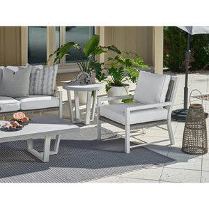 South Beach outdoor club chair with Sunbrella cushions — two included in the 7-piece Lux Seating Set — view 5