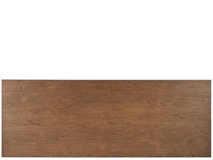 Universal Eden 108" Solid Oak Dining Table Set — Table + 8 Echo Arm Chairs — view 6