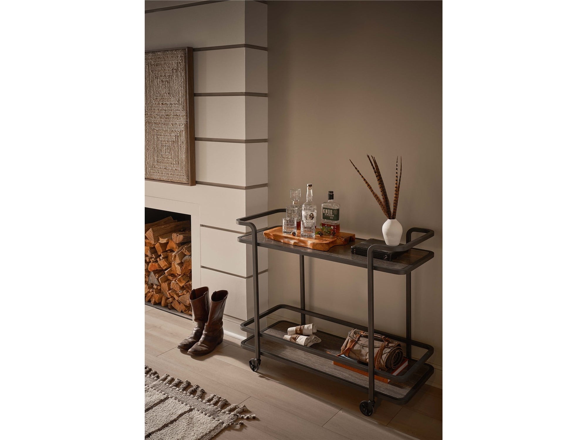 Smoked Bronze 42" Bar Cart