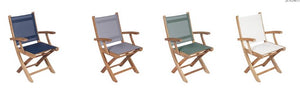 Yacht Teak Folding Armchairs - 4 Colors — view 10