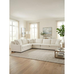Universal Anna Ivory 4-Pc Sectional styled in a living room — view 2
