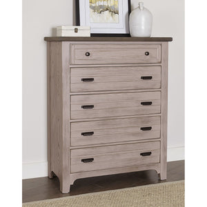 Bungalow Dover Grey Two-Tone 5-Drawer Chest — view 1