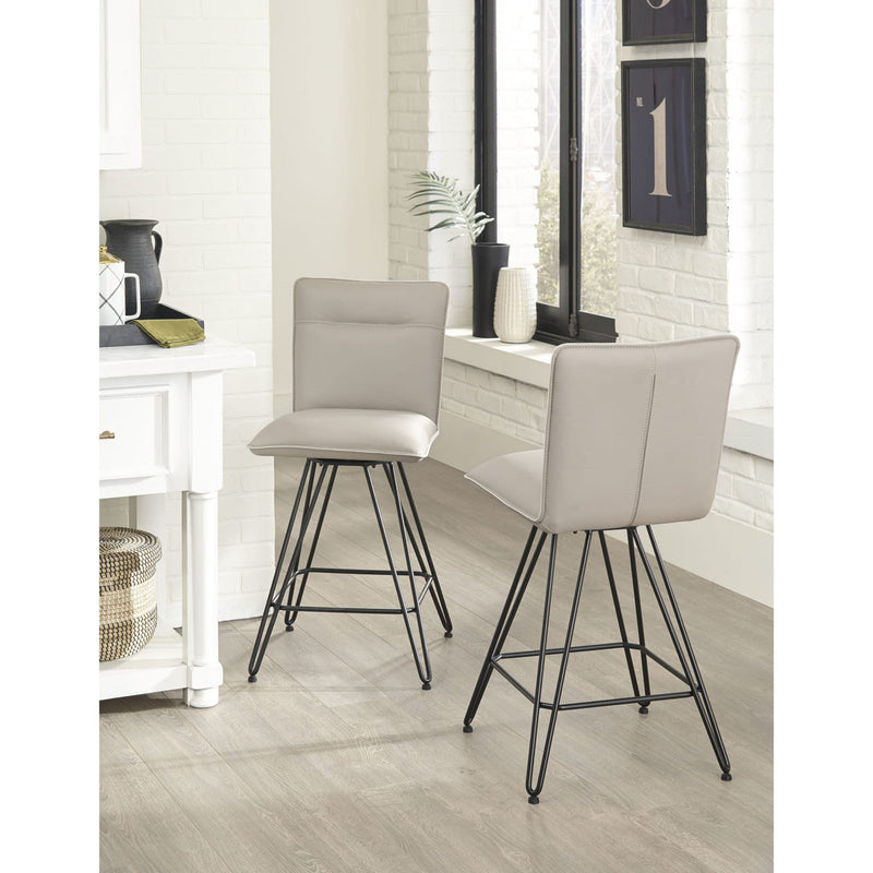 Taupe Swivel Counter Stool
