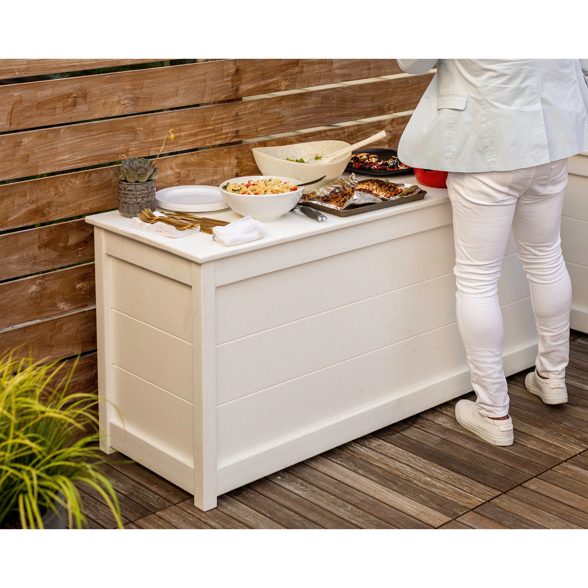 Polywood 68" Console Table with Storage