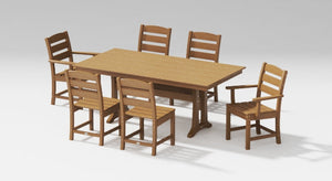 Polywood EDGE 7-Piece Counter Table Set - Select Two-Tone Finishes — view 3