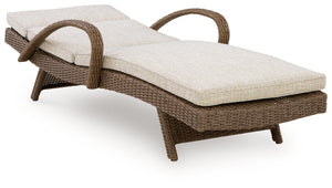 Fire Island Mist Outdoor Pool Chaise Lounge angle — view 3