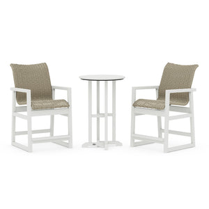 Polywood EDGE Woven 3-Piece Farmhouse Counter Set - Two-Tone — view 1