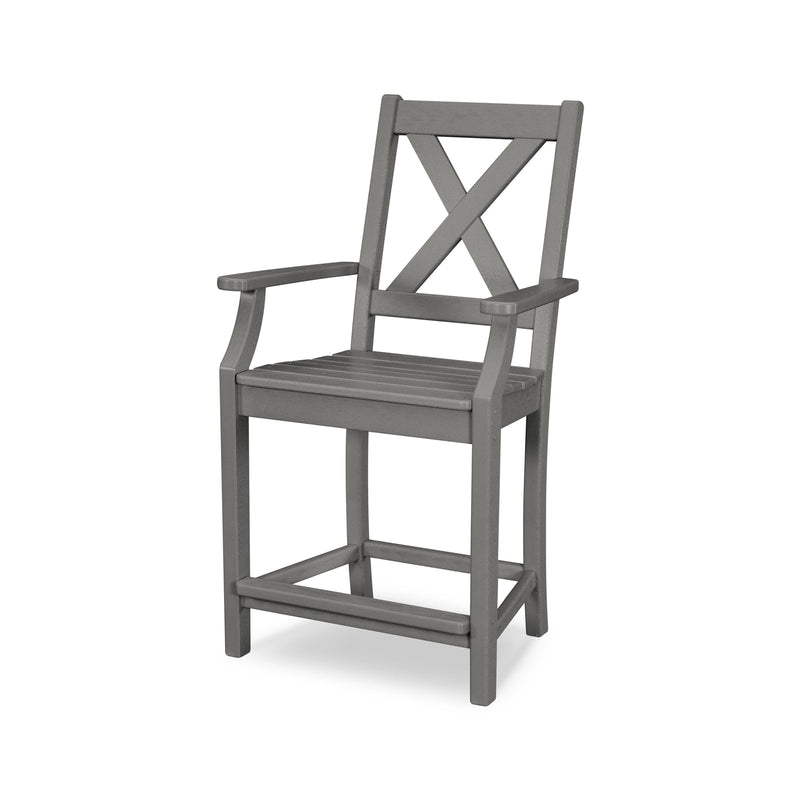 Polywood Braxton Counter Arm Chair - Select Two-Tone