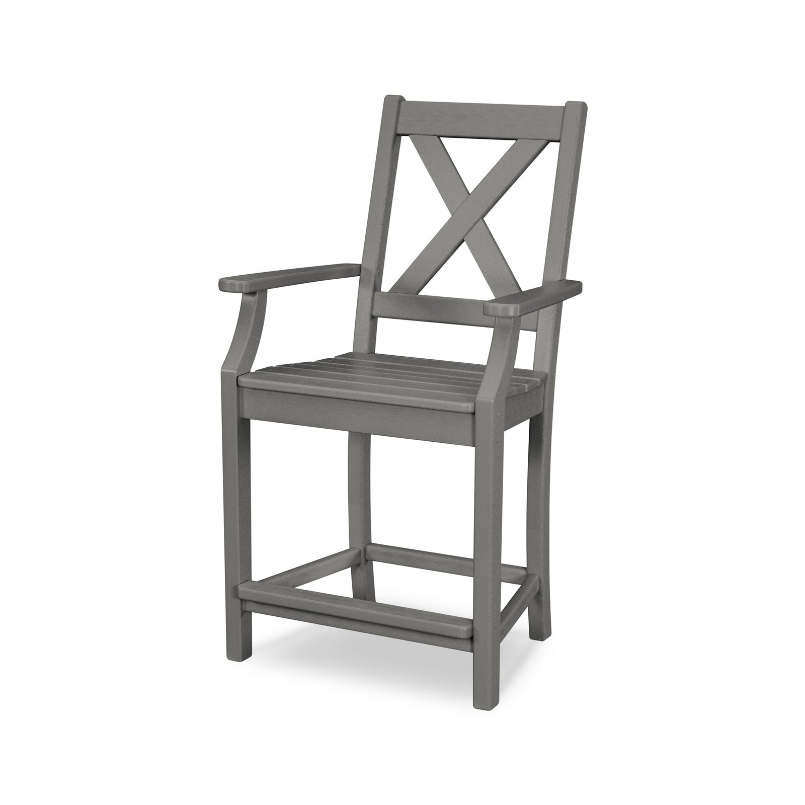 Polywood Braxton Counter Arm Chair - Select Two-Tone