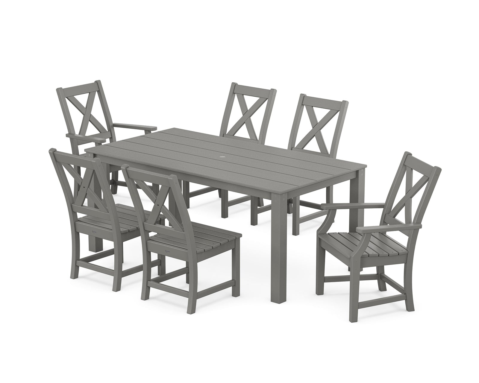 Polywood Braxton 7-Piece Parsons Dining Set - Select Two-Tone