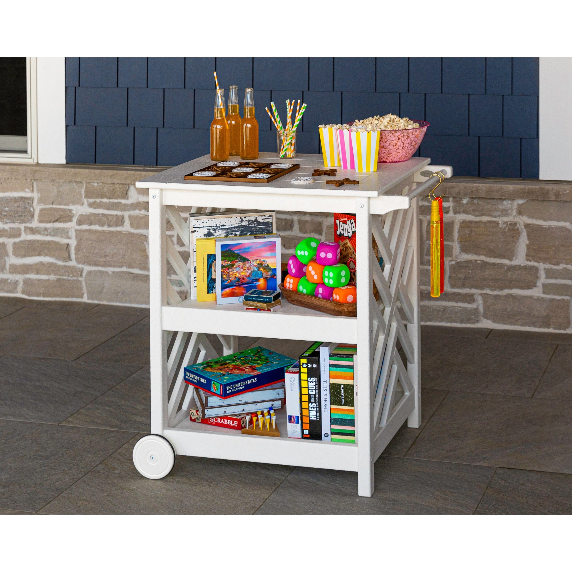 Polywood Chippendale Bar Cart