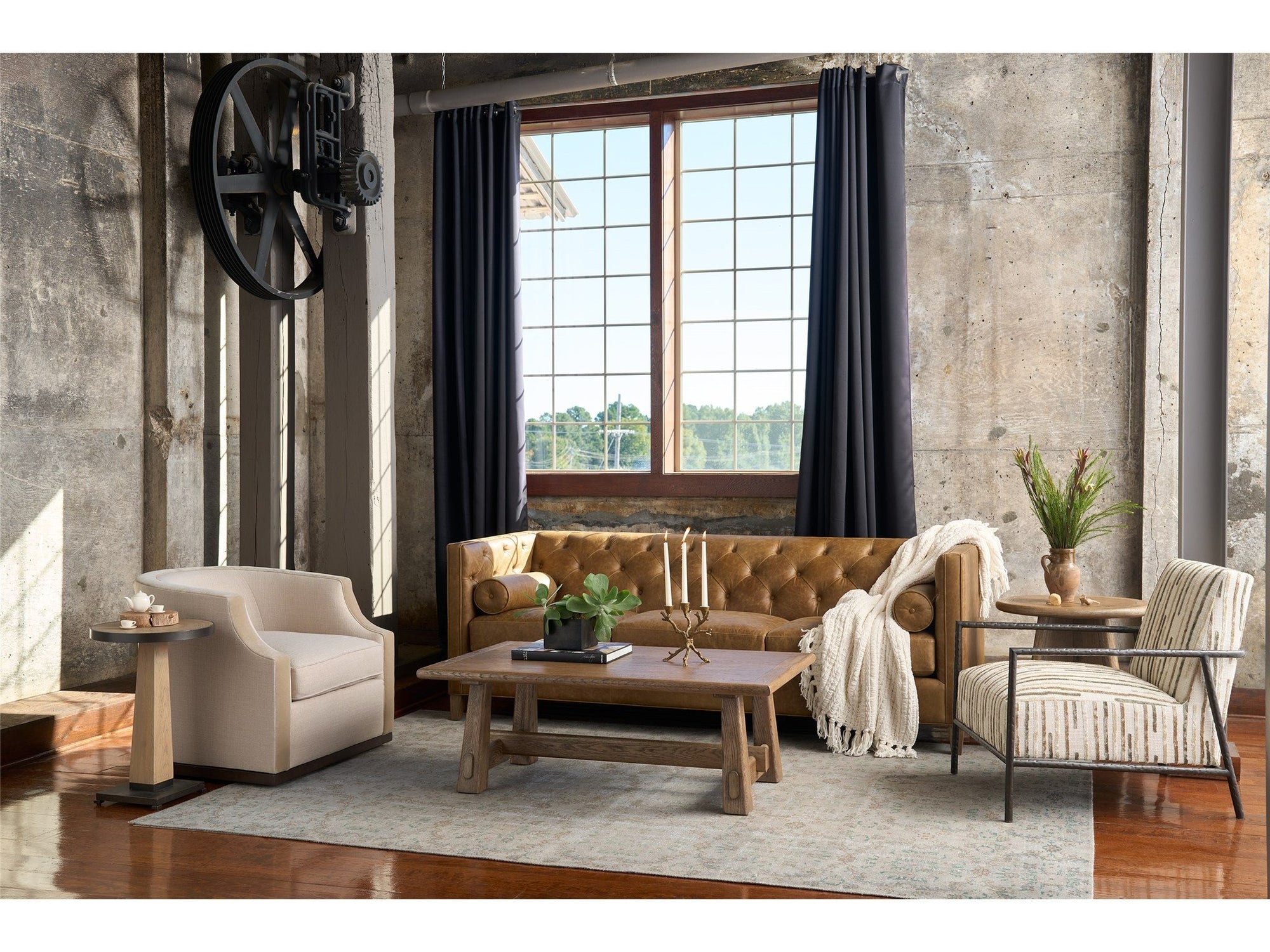 Canyon Light Brown Side Table 16"