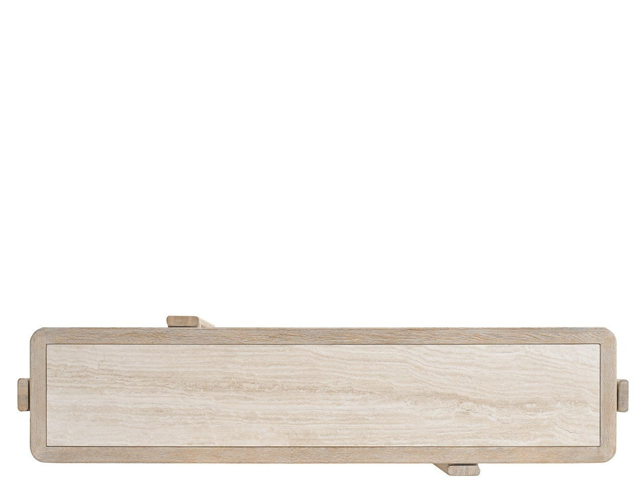 Modern Sand 74" Console Table w/Travertine Marble Top