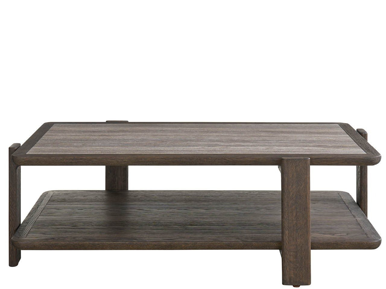 Modern Earth & Stone Coffee Table 56"