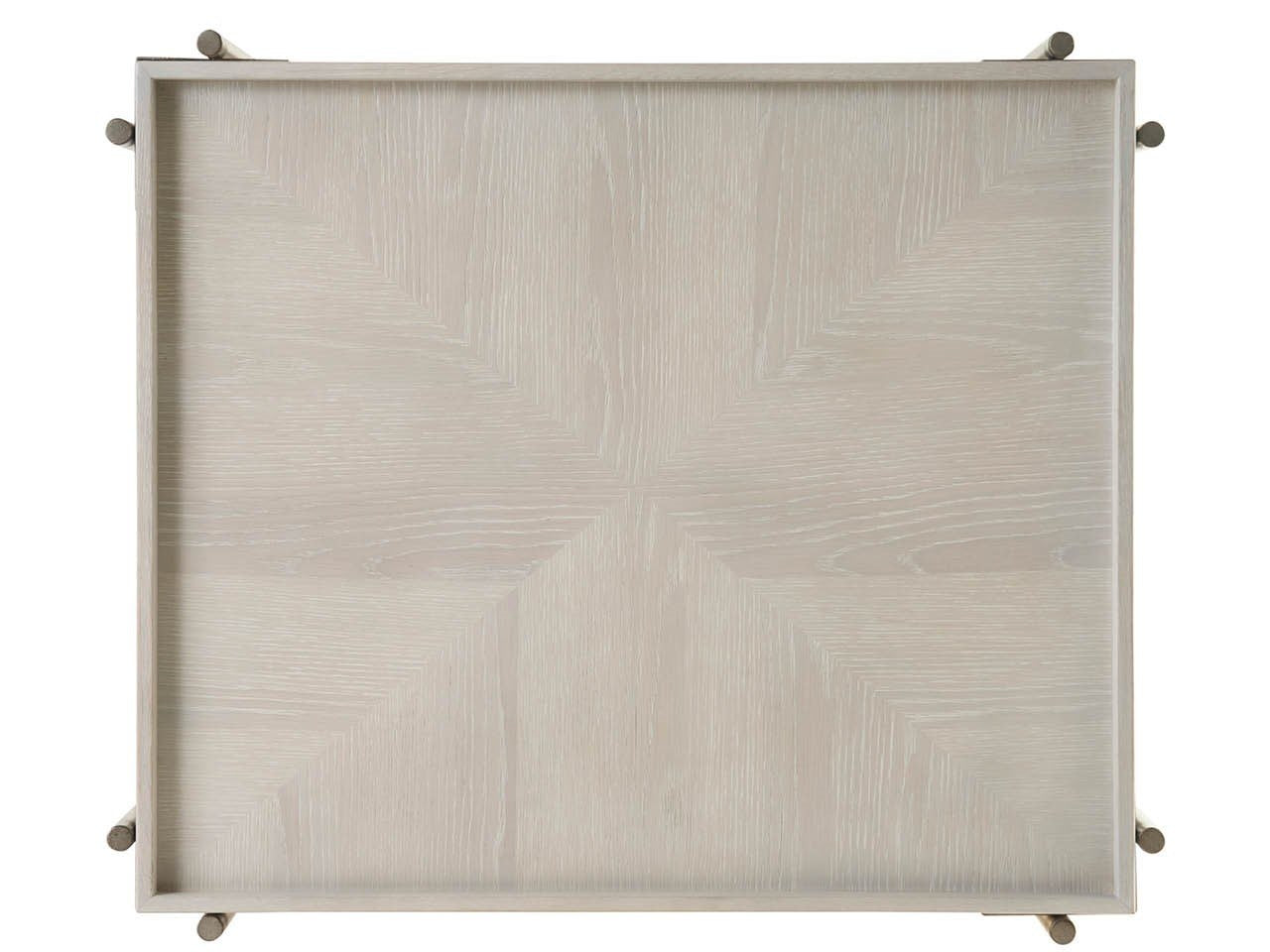 White Oak & Metal Side Table 26"