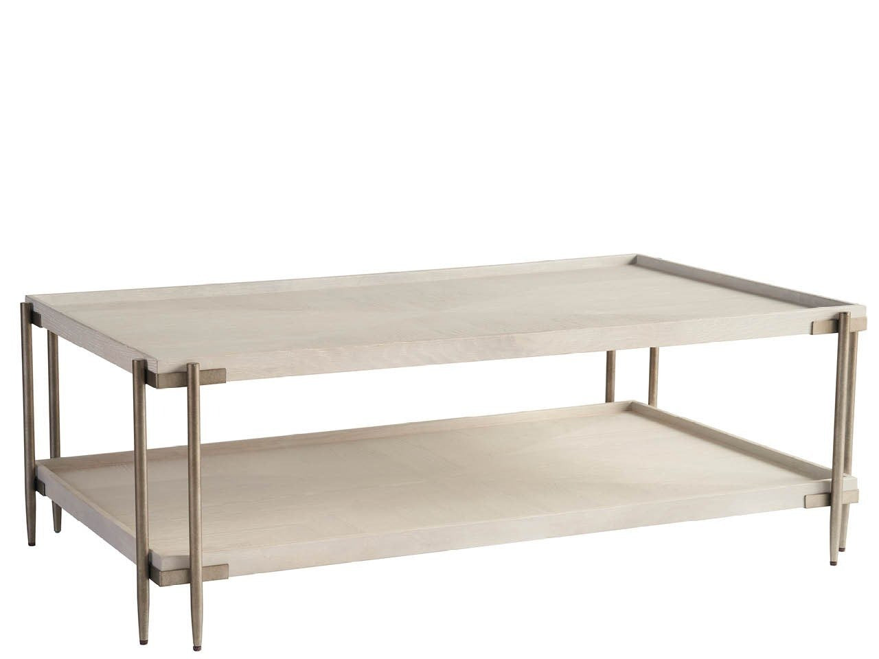 Selkie White Oak & Metal Coffee Table 52"