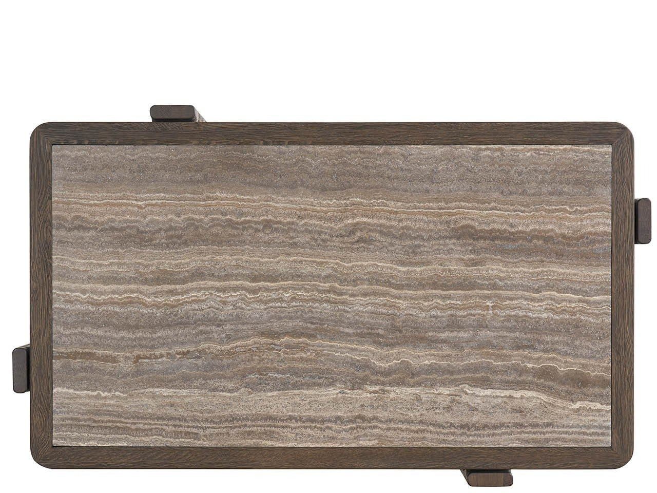 Modern Earth & Stone Coffee Table 56"