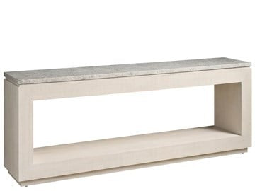 White Oak & Marble Console Table 80"