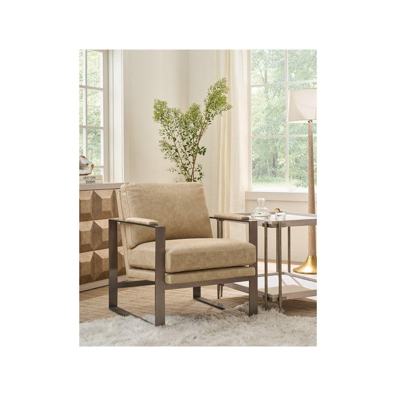 White Oak & Metal Side Table 26"