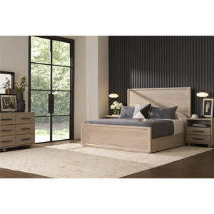 Modern Sand Queen Panel Bed — view 1