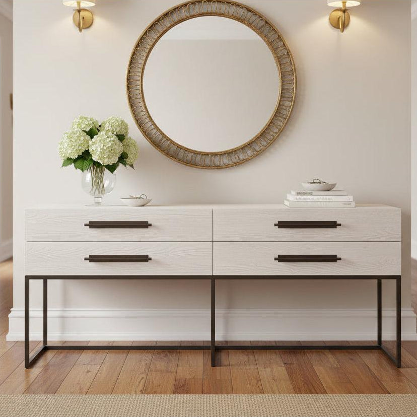 Dwell Glacier Metal Base Console 76"