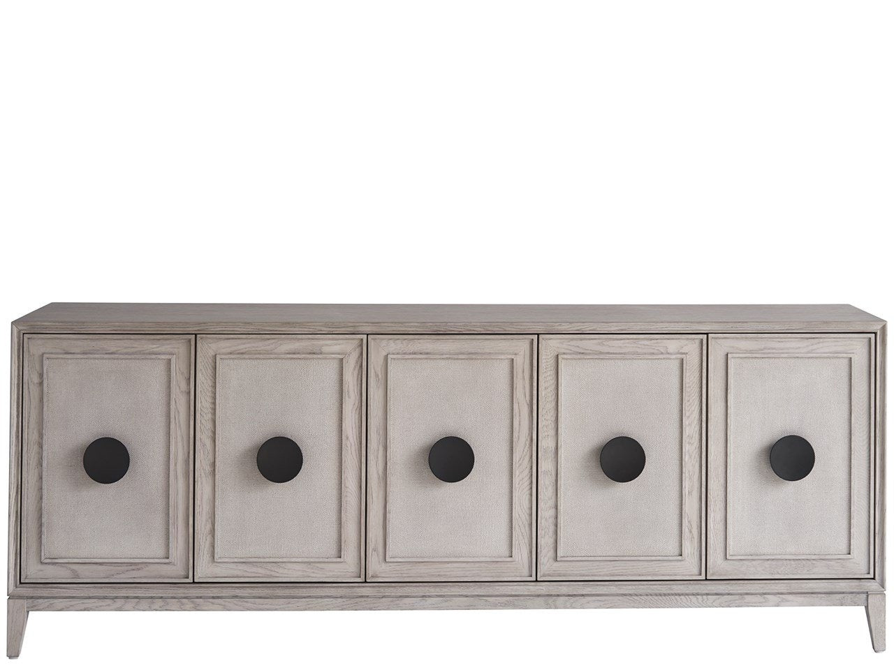 Fog & Oak Linen 5-Door Credenza 86"