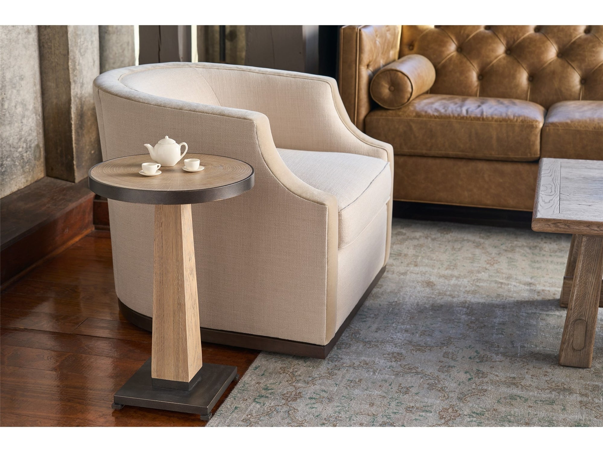 Canyon Light Brown Side Table 16"