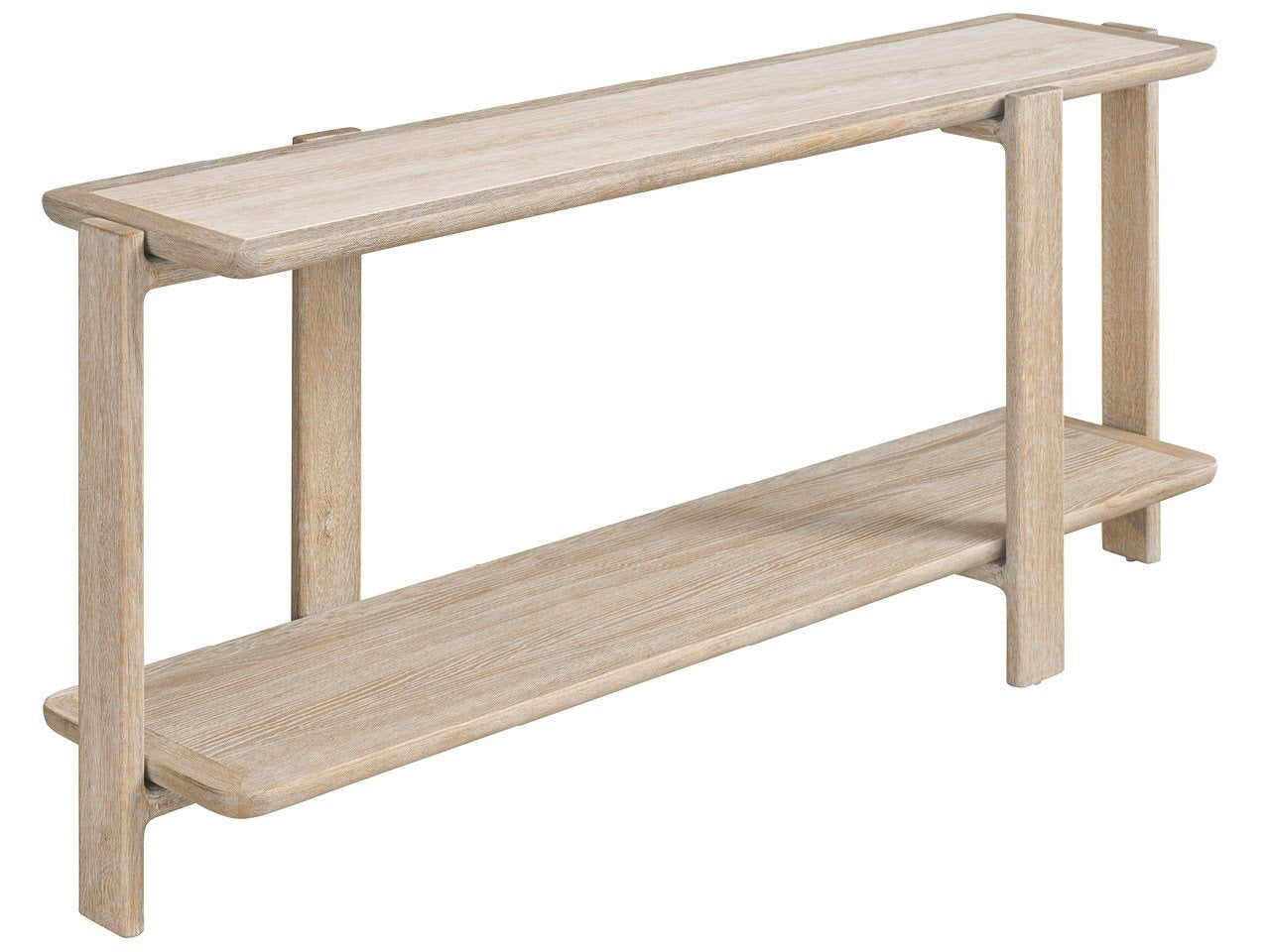 Modern Sand 74" Console Table w/Travertine Marble Top