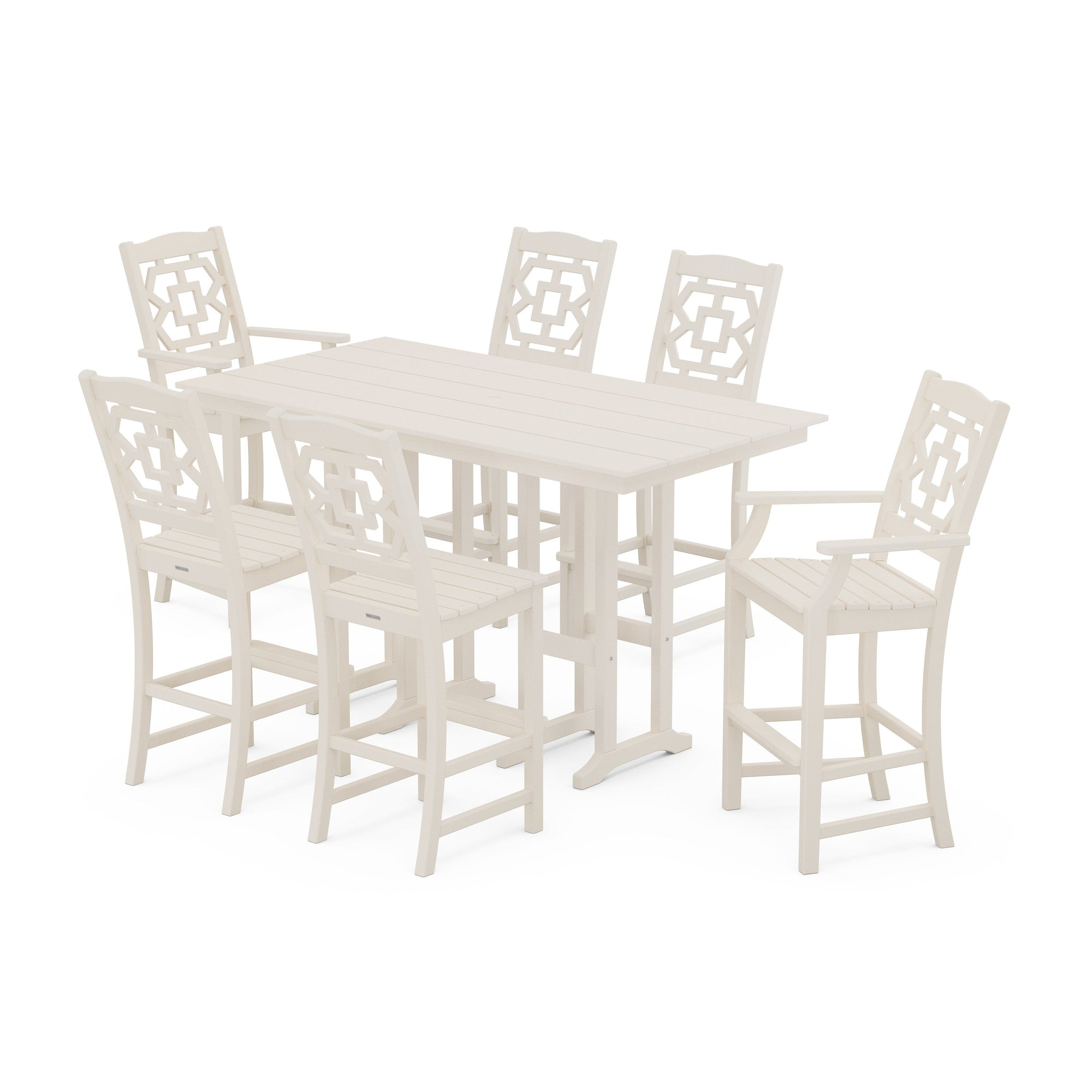 Chinoiserie 7-Piece Farmhouse Bar Set