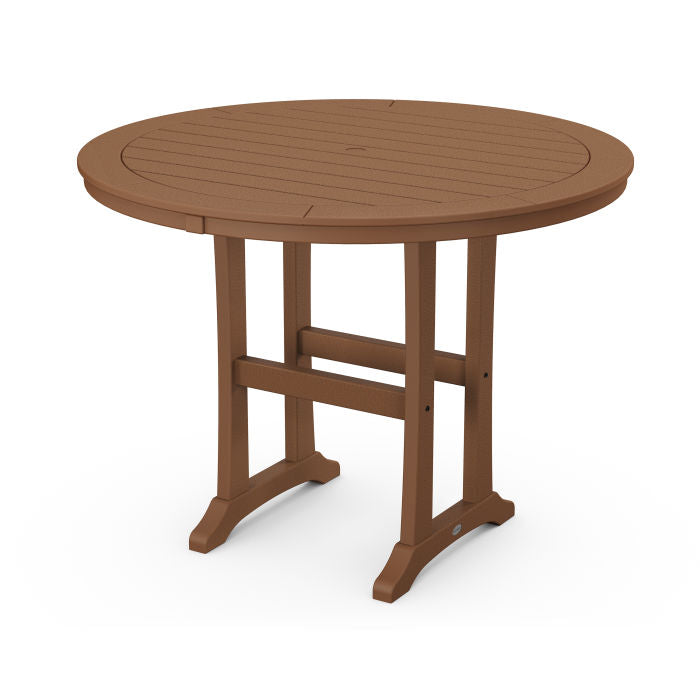 POLYWOOD 48" Round Outdoor Table - NAUTICAL Style Dining, Counter or Bar Height